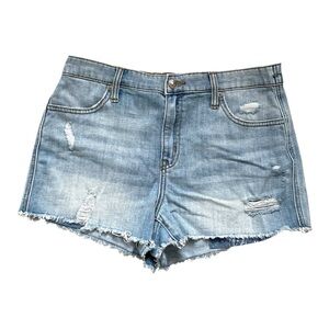 Aerie Women’s High Rise Denim Distressed Cut Off Shorts Size Medium